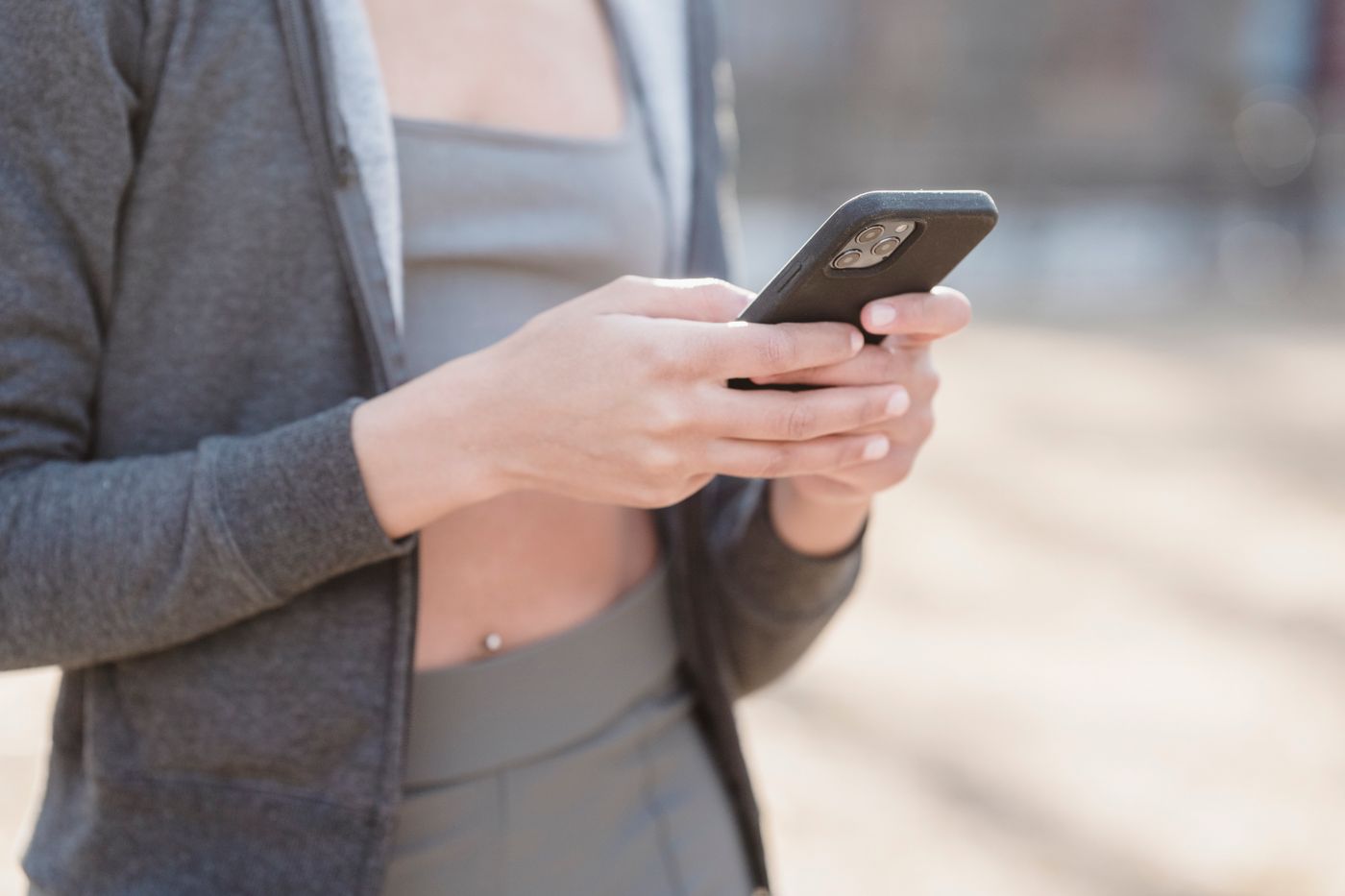 Close-up of a person using a smartphone